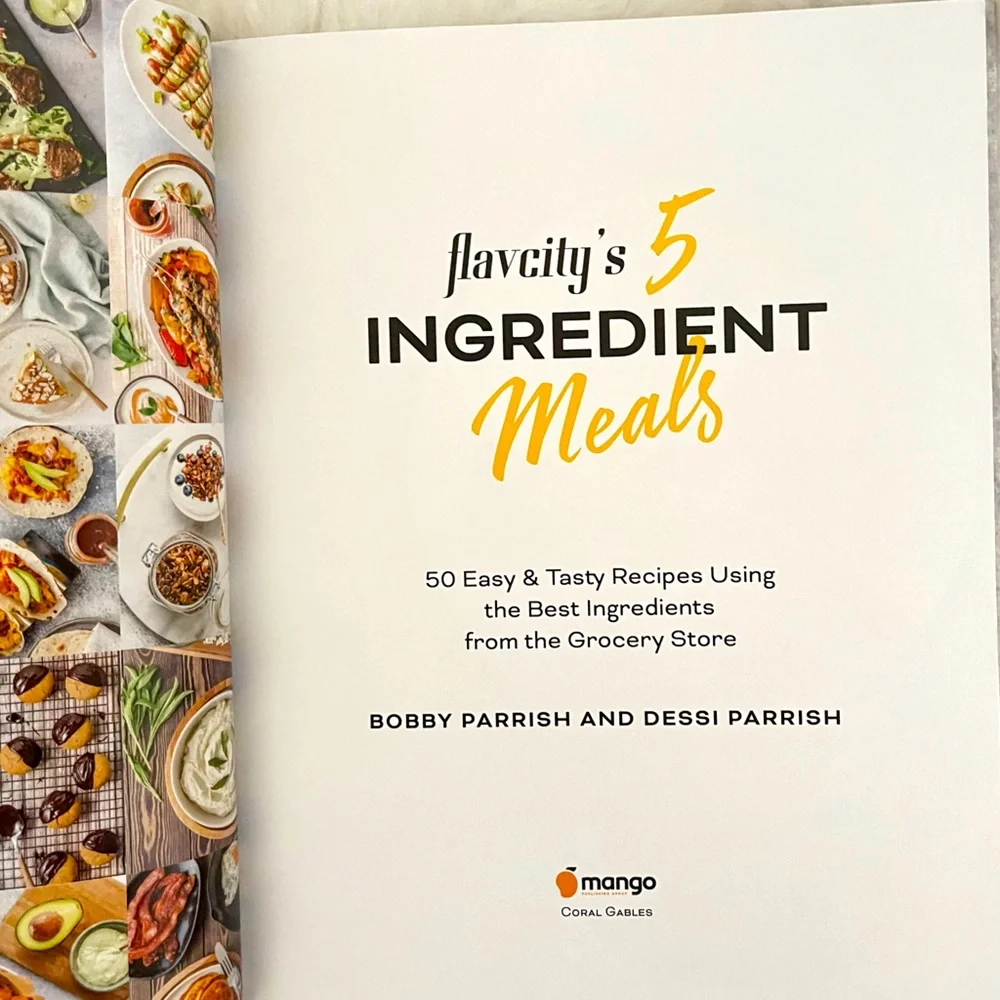 New Flavcity Hardcover Keto Meal Prep Low Carb Cookbook & Five Ingredients